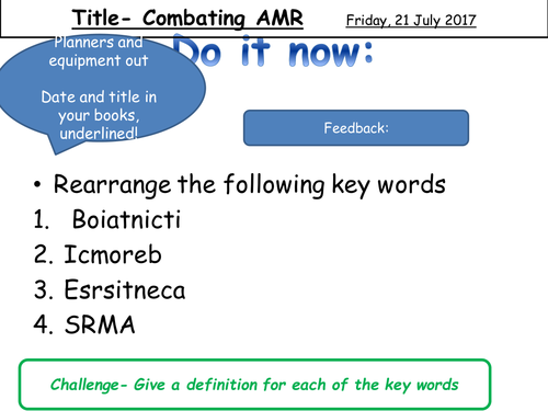 AQA Trilogy Biology Unit 7 Lesson 10 Combating Antimicrobial resistance