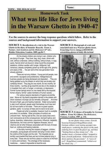 What was life like for Jews living in the Warsaw Ghetto?