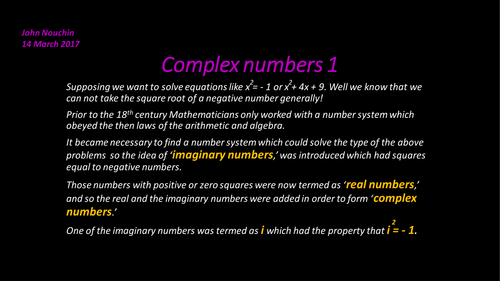 Complex numbers