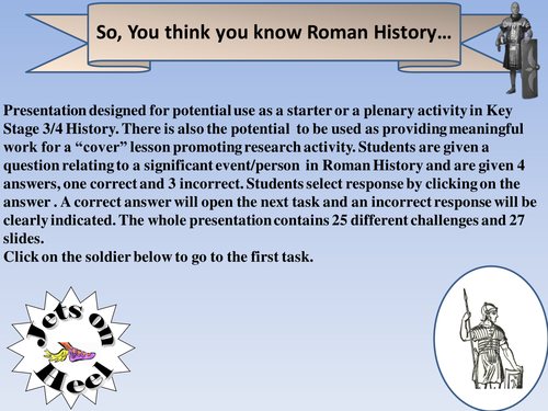 Syou think you know Roman history...