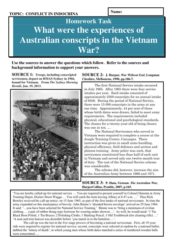 What were the experiences of Australian conscripts in the Vietnam War?
