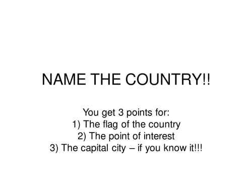 Country Quiz 1-10 on Capitals, Countries and places of interest