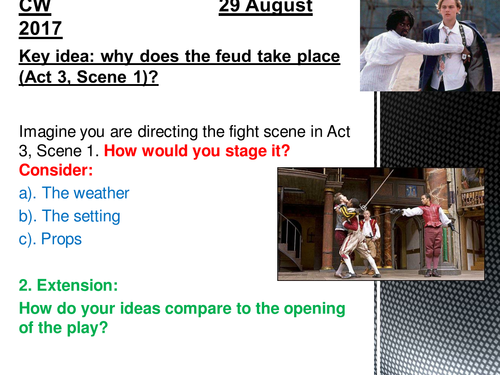 'Romeo and Juliet'  - Act 3 Lessons