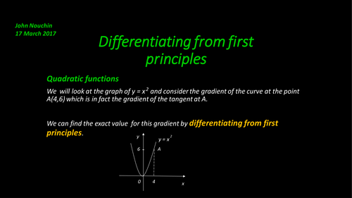 Differentiating from first principles