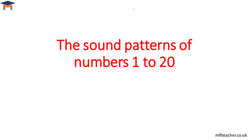 French - The sounds of numbers