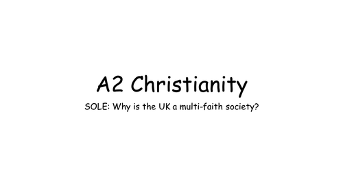 NEW OCR A2 CHRISTIANITY RELIGIOUS PLURALISM AND SOCIETY 2016