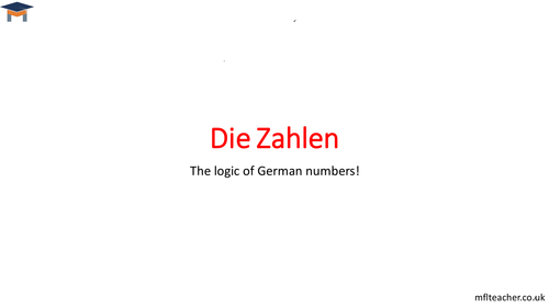 German - The logic of numbers (up to 99)