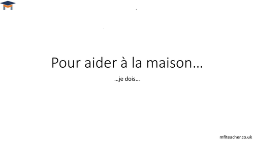 French - Household chores presentation