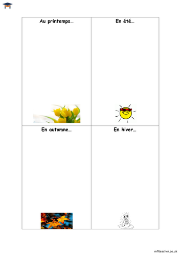 French - Activities & weather worksheet