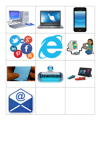 Les nouvelles technologies - worksheet and flashcards