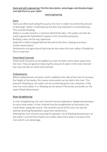 NEW AQA GCSE Geography: UK Rivers- Hard and soft engineering