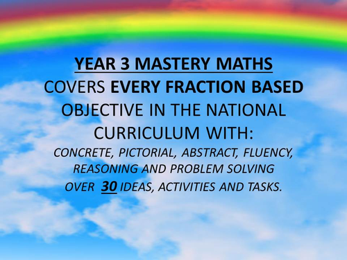 YEAR 3 MATHS MASTERY FRACTION OBJECTIVES