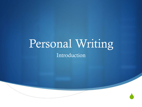 Personal Writing