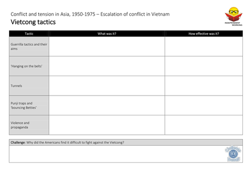 AQA GCSE History - Conflict in Asia - Section 2 - L9 - Vietcong tactics