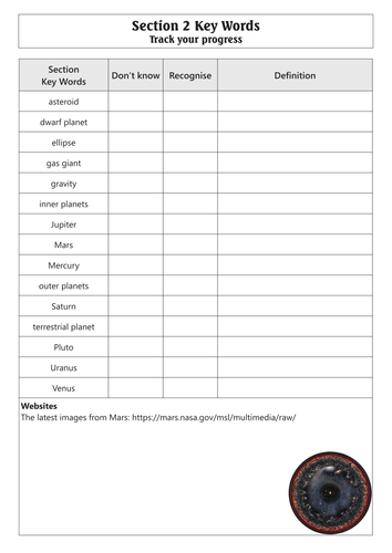 The Solar System workbook