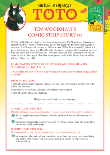 Michael Morpurgo's Toto - Tin Woodman's Comic Strip Story