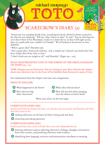 Michael Morpurgo's Toto - Scarecrow's Diary