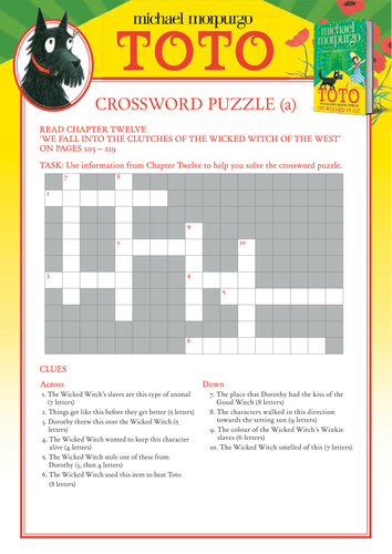 Michael Morpurgo's Toto - Crossword Puzzle