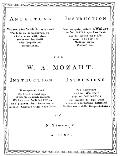 Mozart Dice Game (Sibelius file)