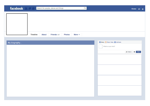 blank facebook timeline template