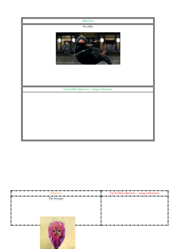 Character description Year 5 (fantastic beasts).