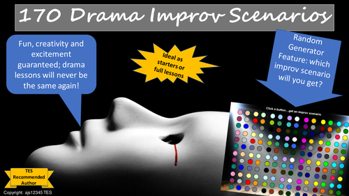 The Drama Improvisation Generator! 170 exciting devising activities at your fingertips!