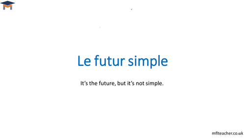 French - The simple future tense