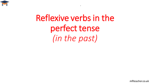 French - Reflexive verbs in the perfect tense