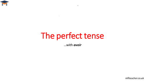 French - The perfect tense with avoir