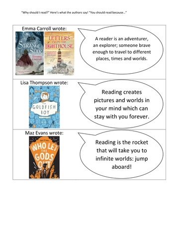 "Why should I read?" author comments for display