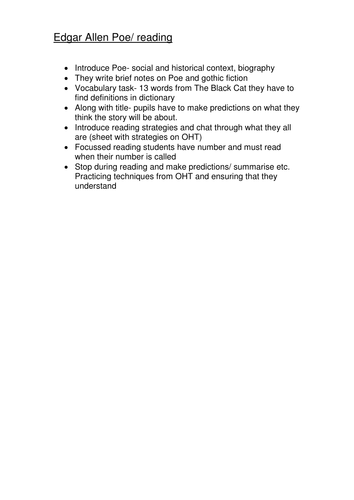 Edgar Allen Poe resources