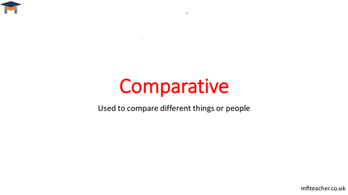 French - The comparative