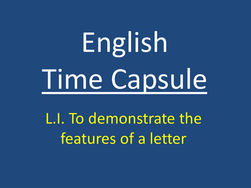 Letter Writing - Time Capsule - Perfect for the start of the year