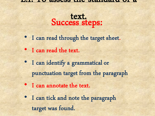 Writing Interim Framework - Children assessing work - Report Writing