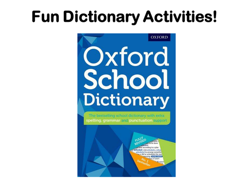 Lesson starters- dictionary use