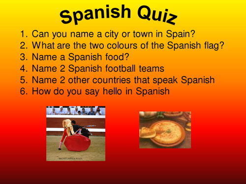 Introductory Spanish lesson with classroom instructions