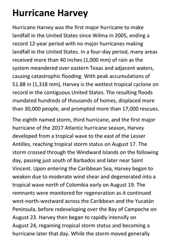 Hurricane Harvey Handout