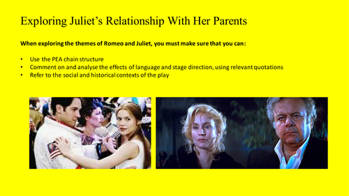 Romeo and Juliet: An exploration of Juliet's relationship with her parents