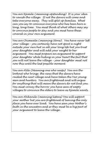 Unit on folk tale writing based on The Village that Vanished