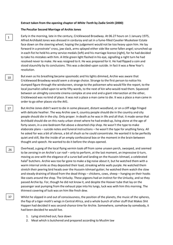 New spec- AQA-style Paper 1 (White Teeth)