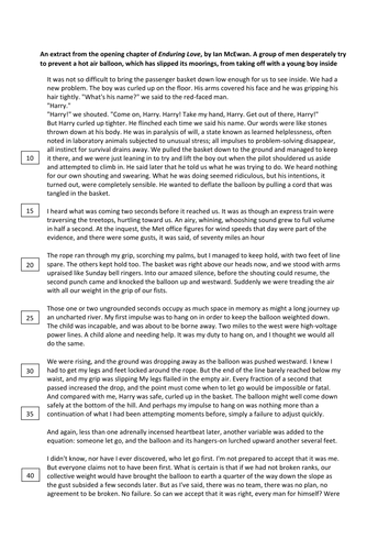 New spec- AQA-style Paper 1, Section A  (Enduring Love- perfect for stretching higher ability)
