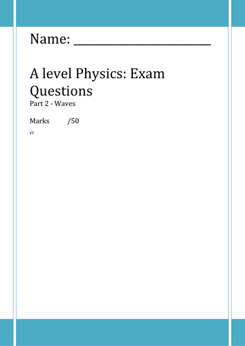 A LEVEL PHYSICS WAVES WORKBOOK