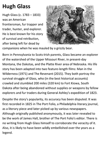 Hugh Glass Handout