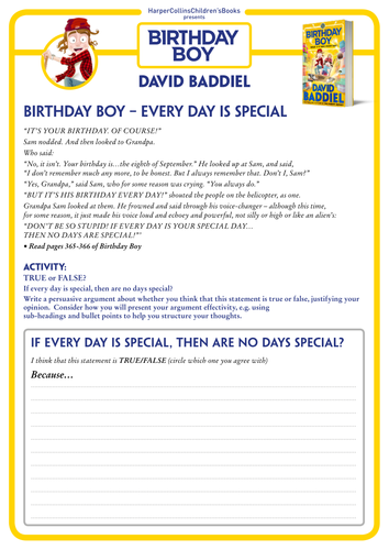 David Baddiel's Birthday Boy - Every Day is Special