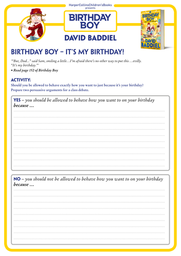 David Baddiel's Birthday Boy - It's My Birthday