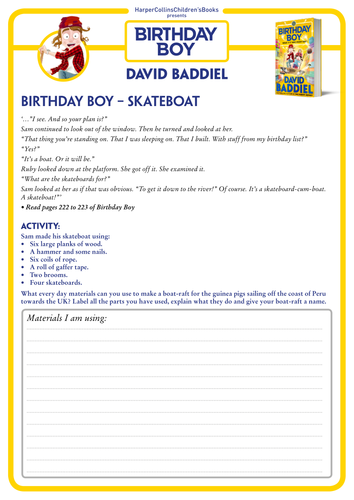 David Baddiel's Birthday Boy - Skateboat