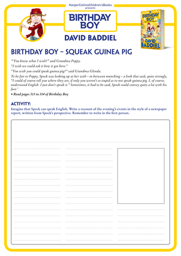 David Baddiel's Birthday Boy - Squeak Guinea Pig