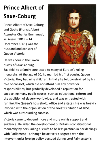 Prince Albert of Saxe-Coburg Handout