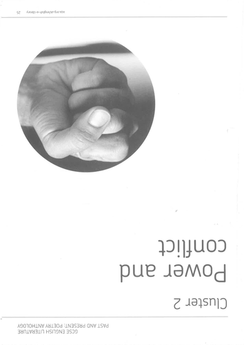 Power and Conflict poetry anthology with some annotation