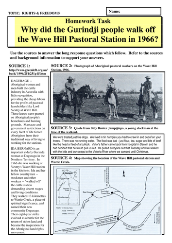 Why did the Gurindji people walk off the Wave Hill Pastoral Station in 1966?